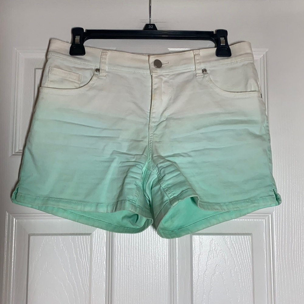 3/$10 - Soft & stretchy ombré mint mid rise shorts